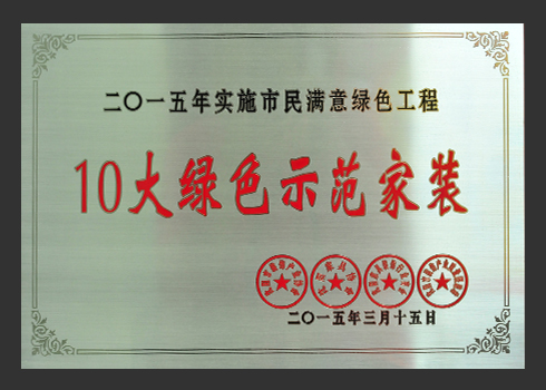 10大绿色示范家装